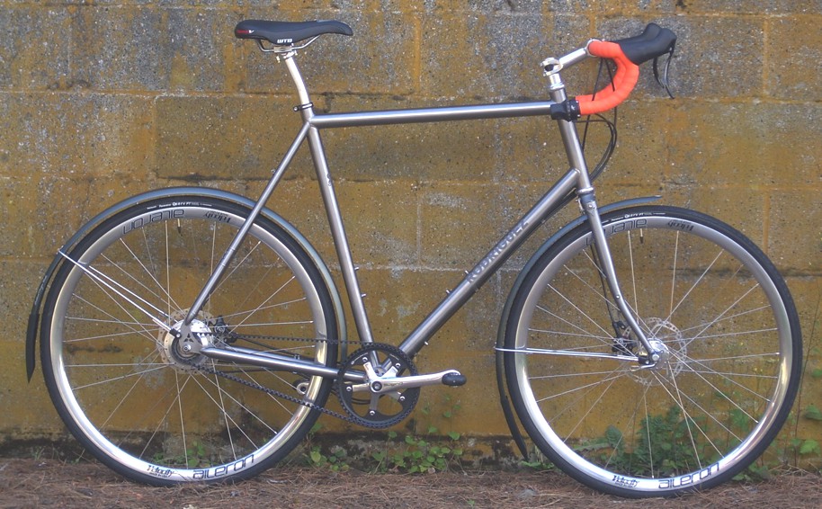 Titanium Rodriguez custom bike with Rohloff Speedhub